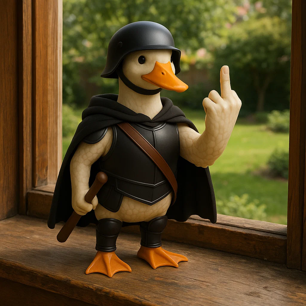 Funny Goose Knight Figure