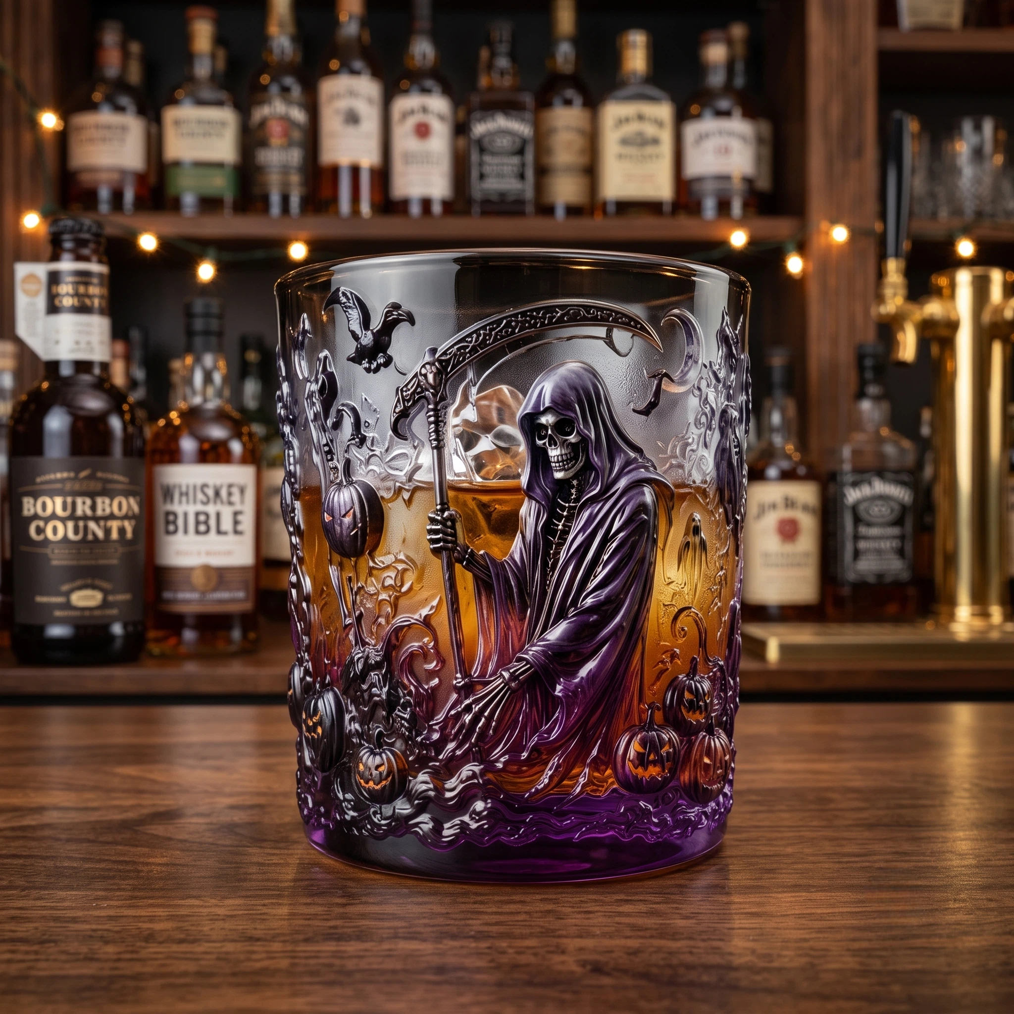 Grim Reaper Whiskey Glass