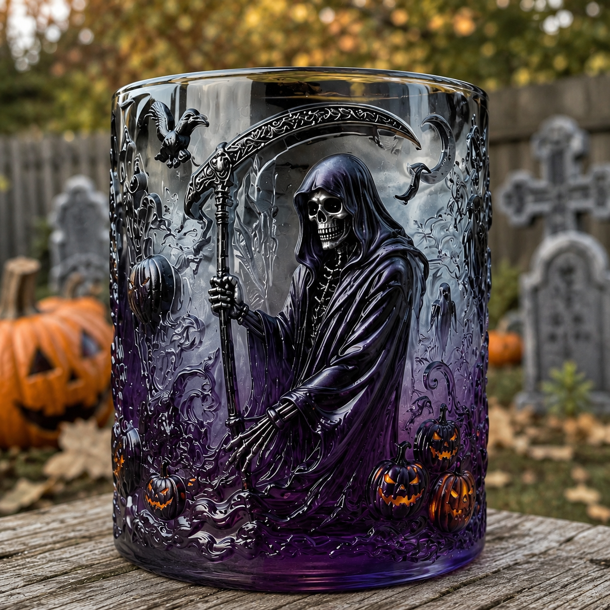 Grim Reaper Whiskey Glass