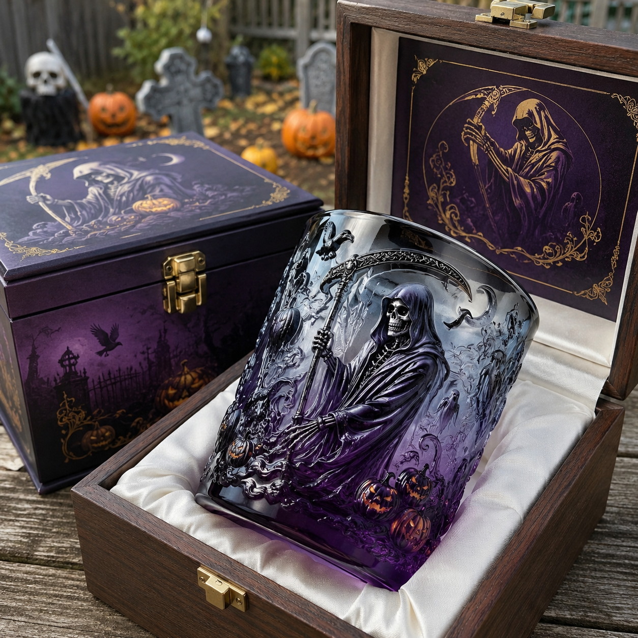 Grim Reaper Whiskey Glass