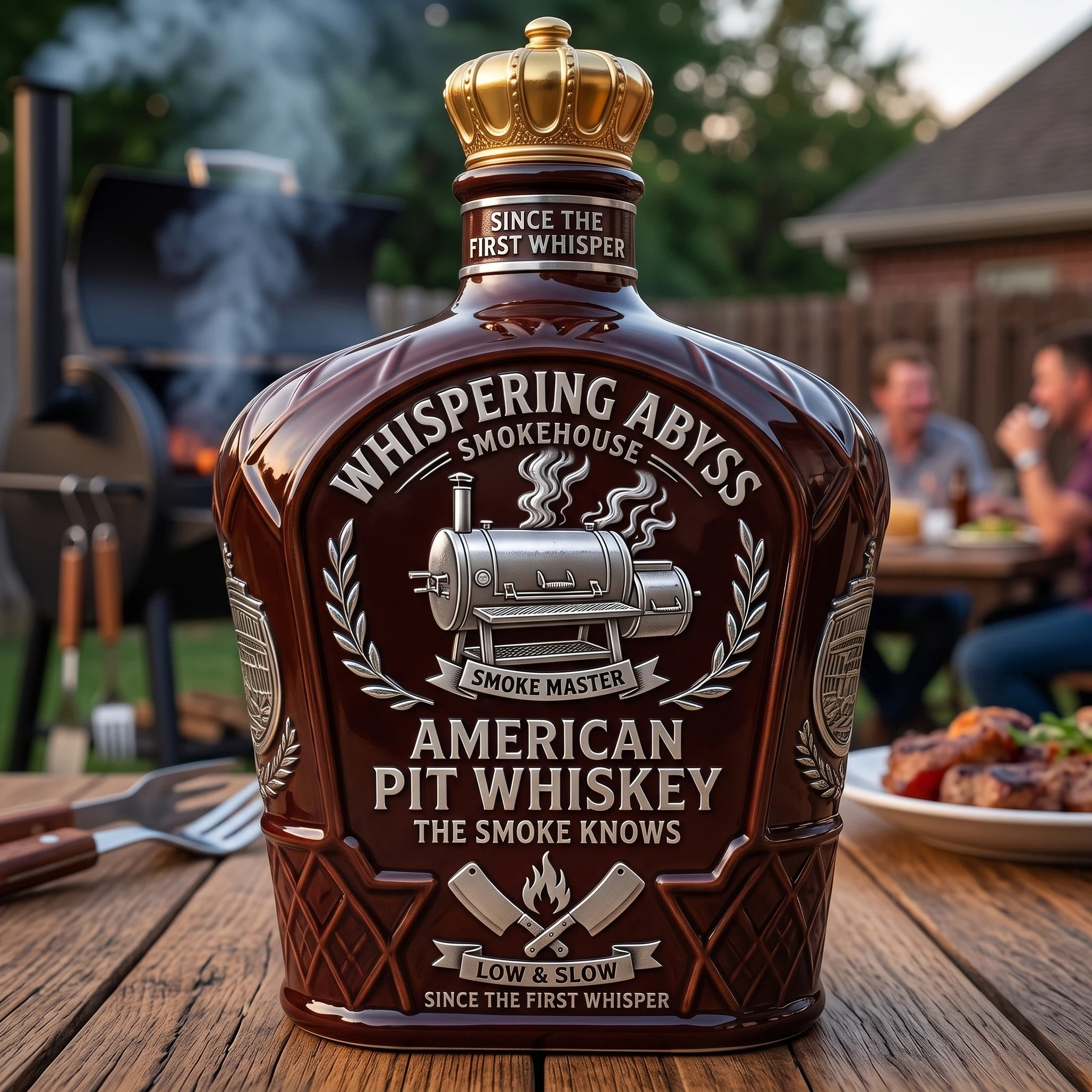 🔥Smoke Master BBQ Whiskey Bottle – Crown the King of Low & Slow