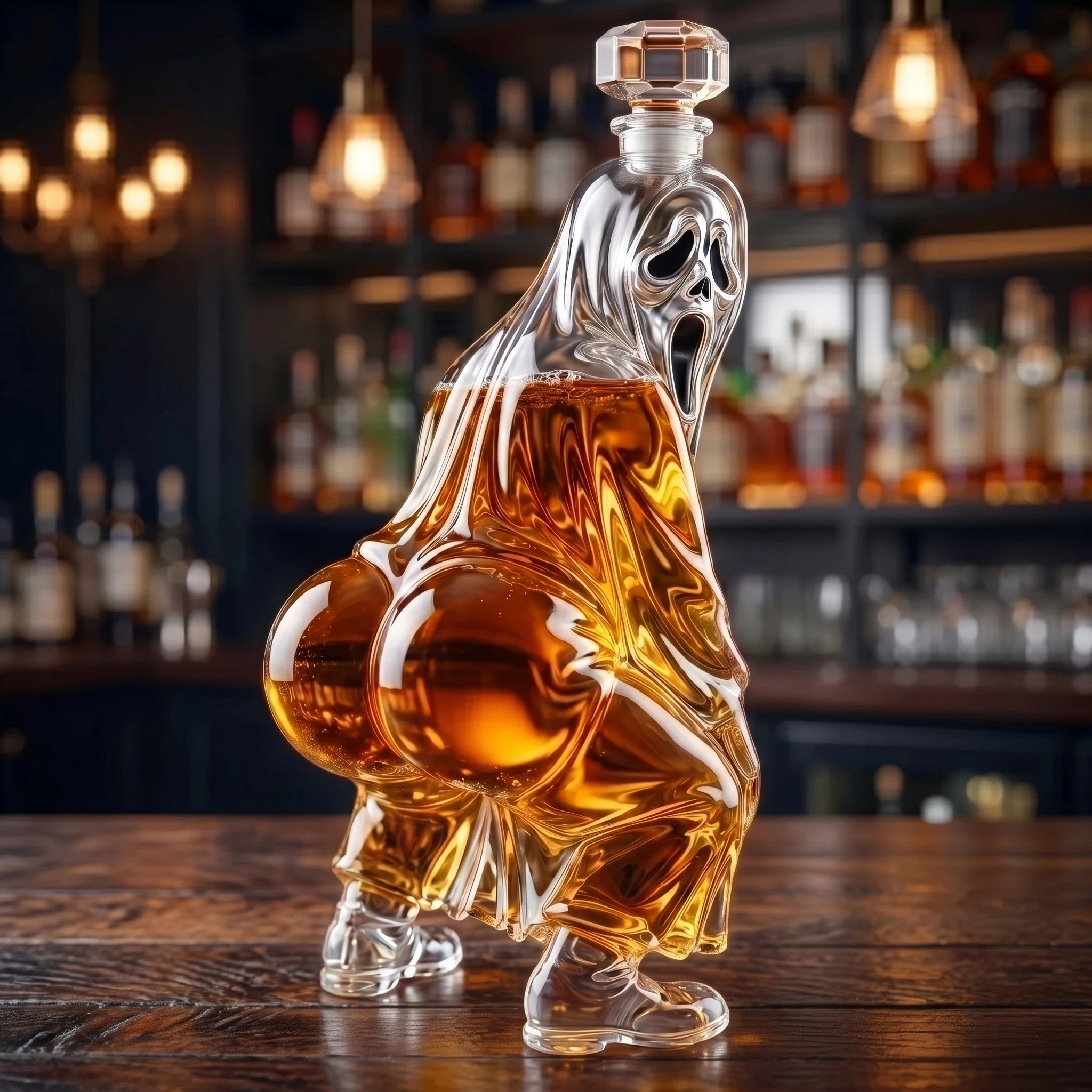 Twerking Ghost Whiskey Bottle
