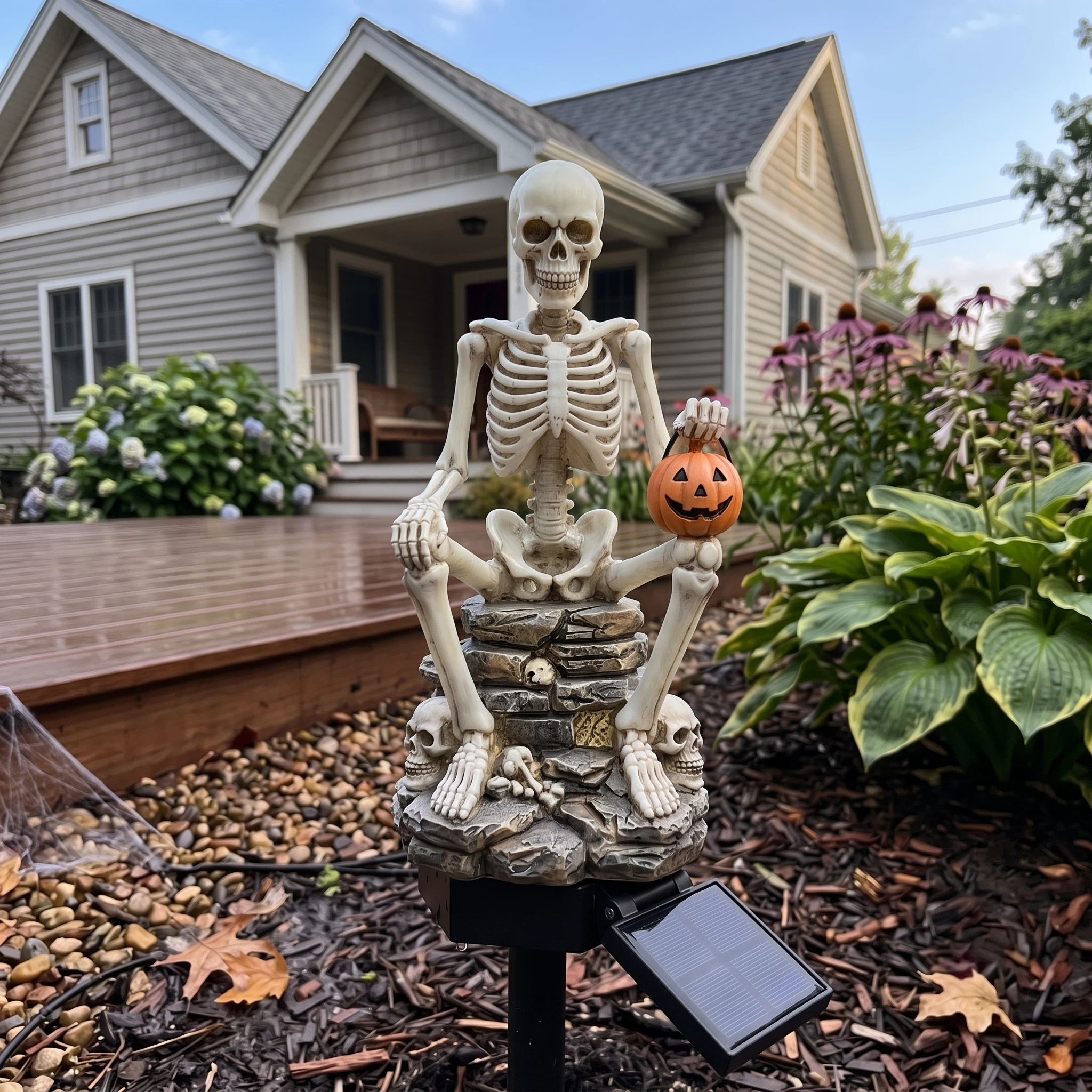 Waterproof Solar Skeleton Pumpkin Garden Landscape Stake Light