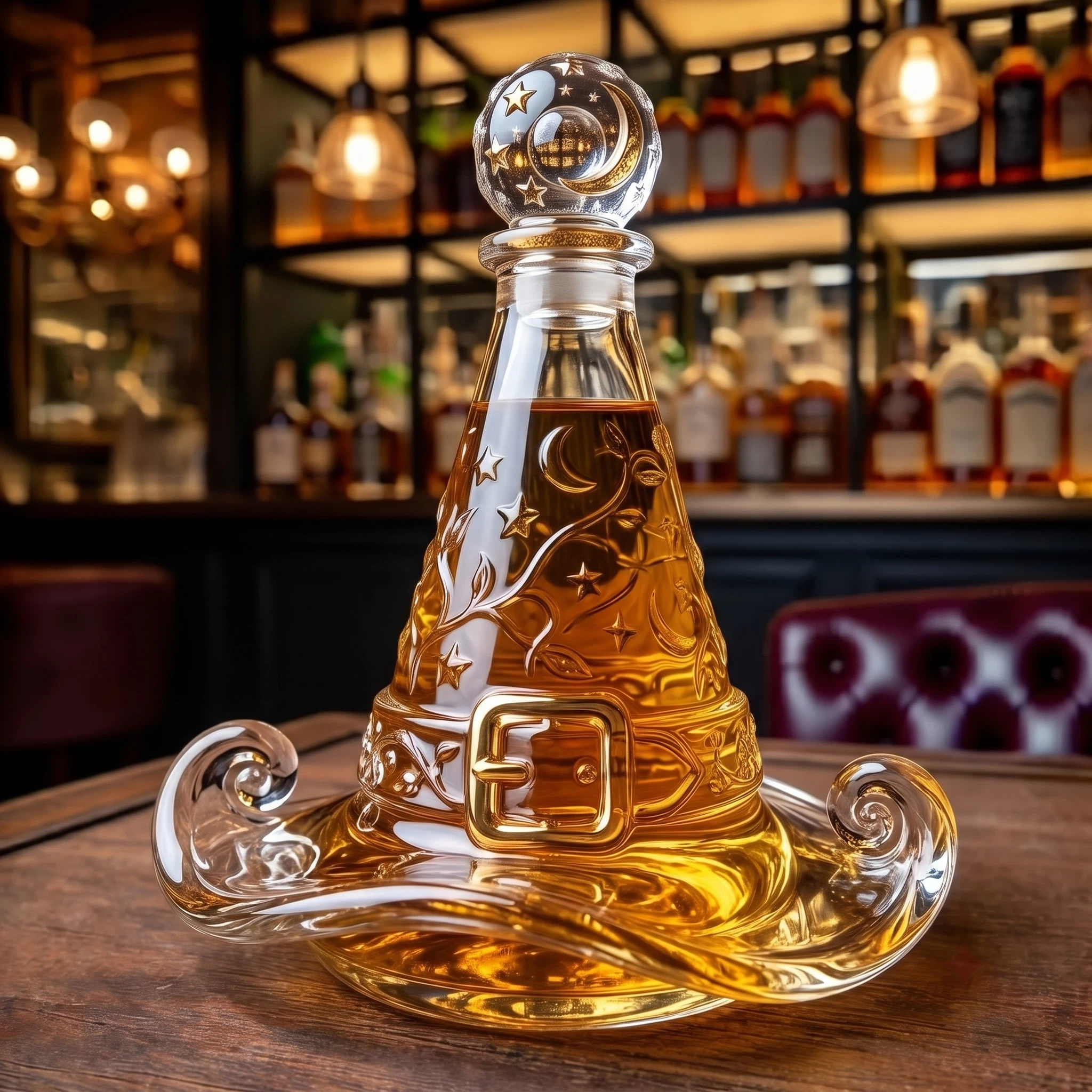 Witch Hat Whiskey Bottle