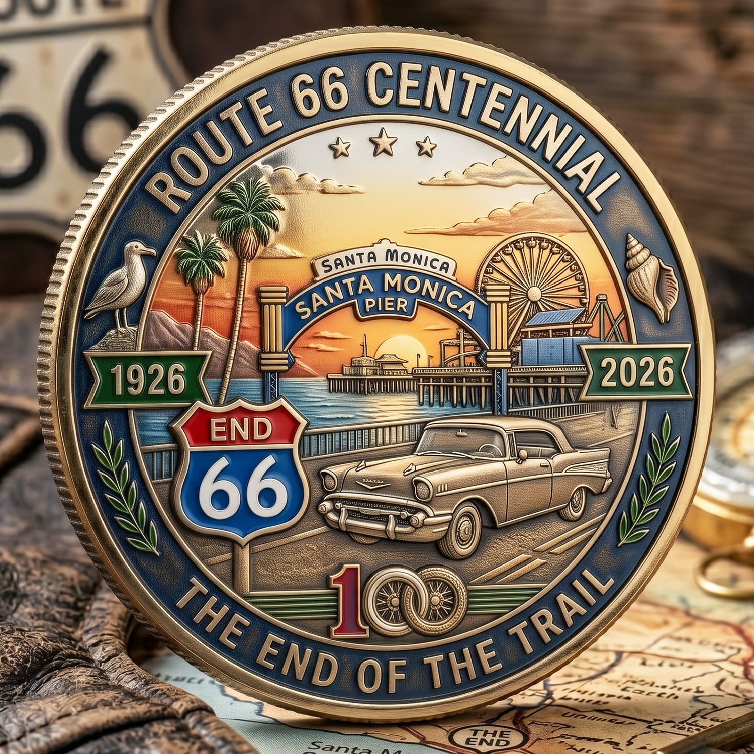 Route 66 Centennial Commemorative Coin – 100 Years of the Mother Road Legacy!