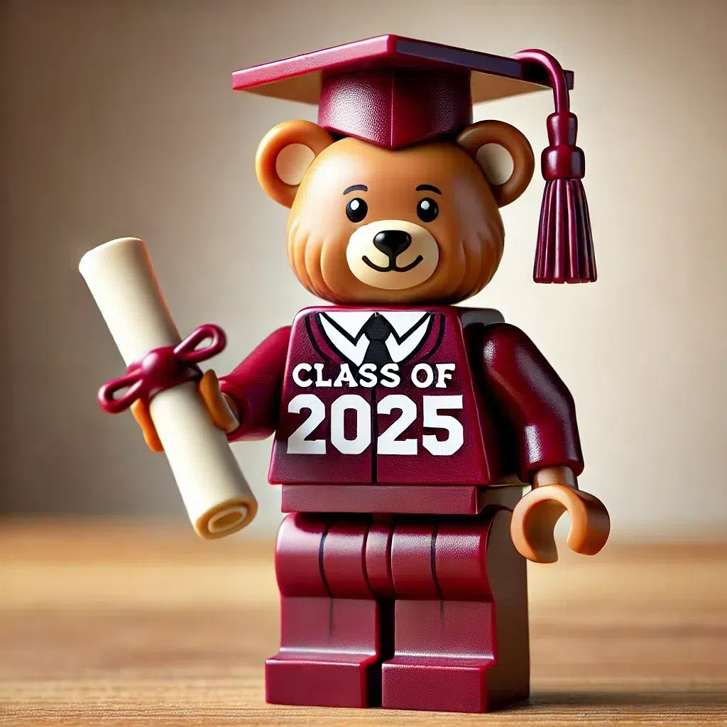 Graduation Bear Minifigs
