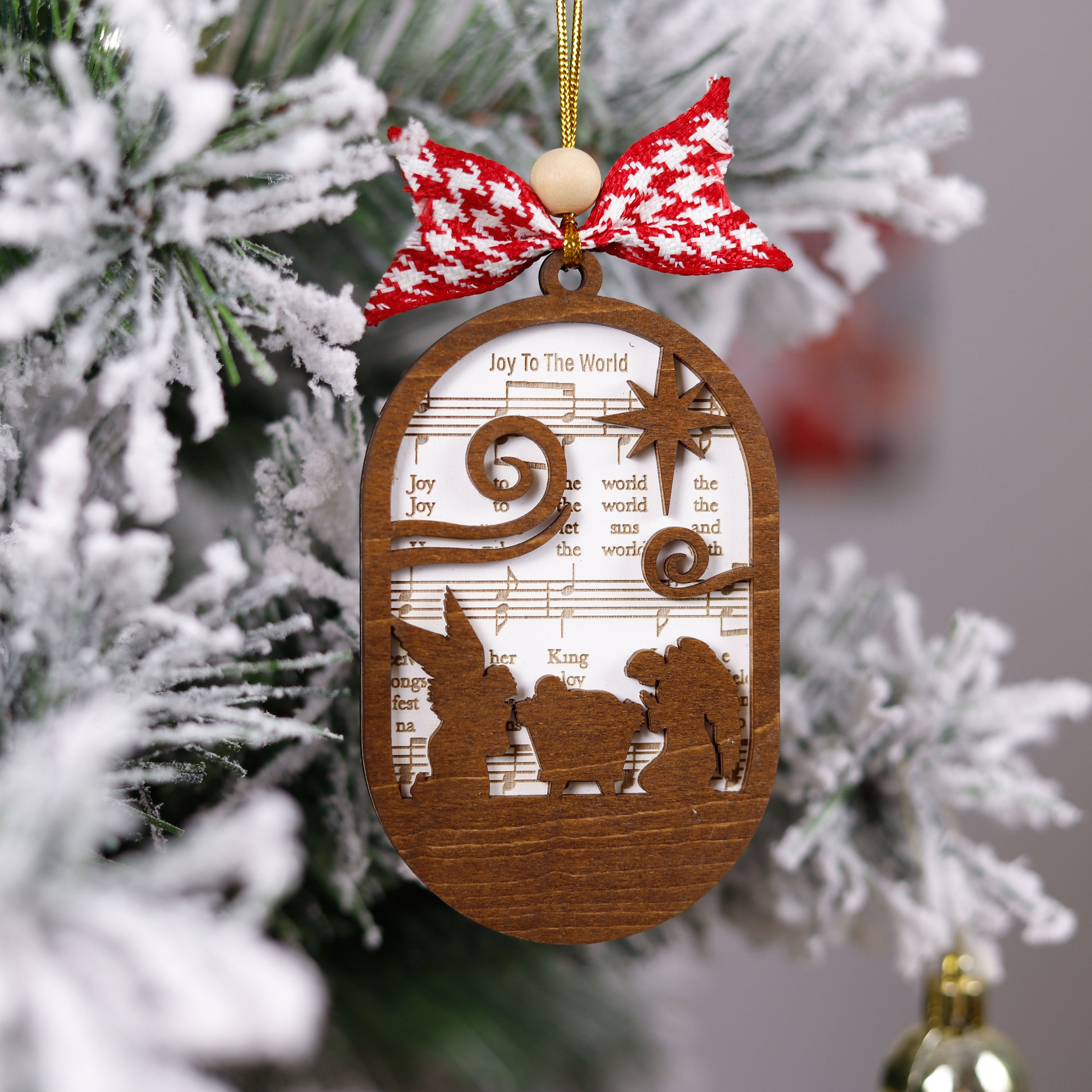 Nativity Scene with Music Sheet Ornament