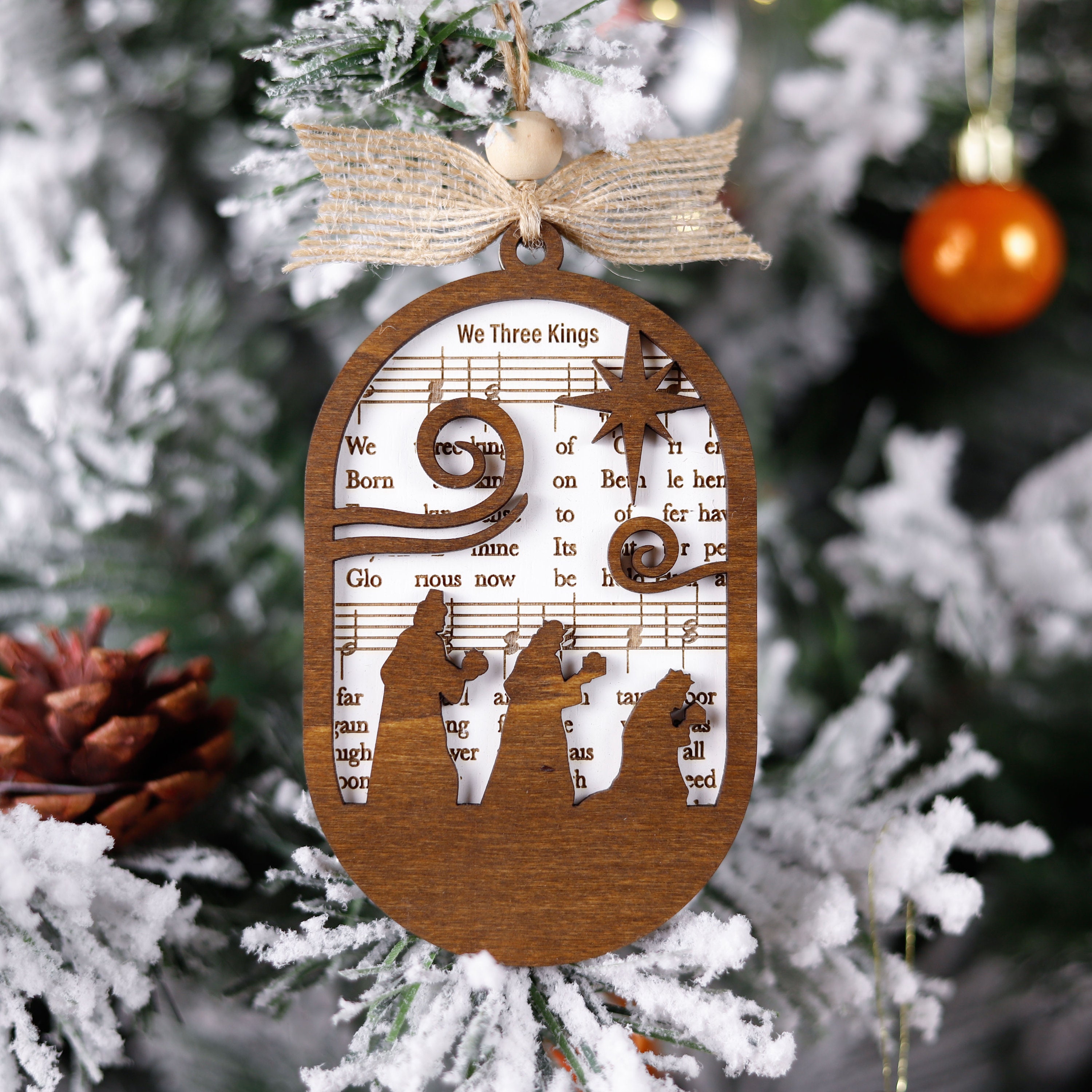 Nativity Scene with Music Sheet Ornament