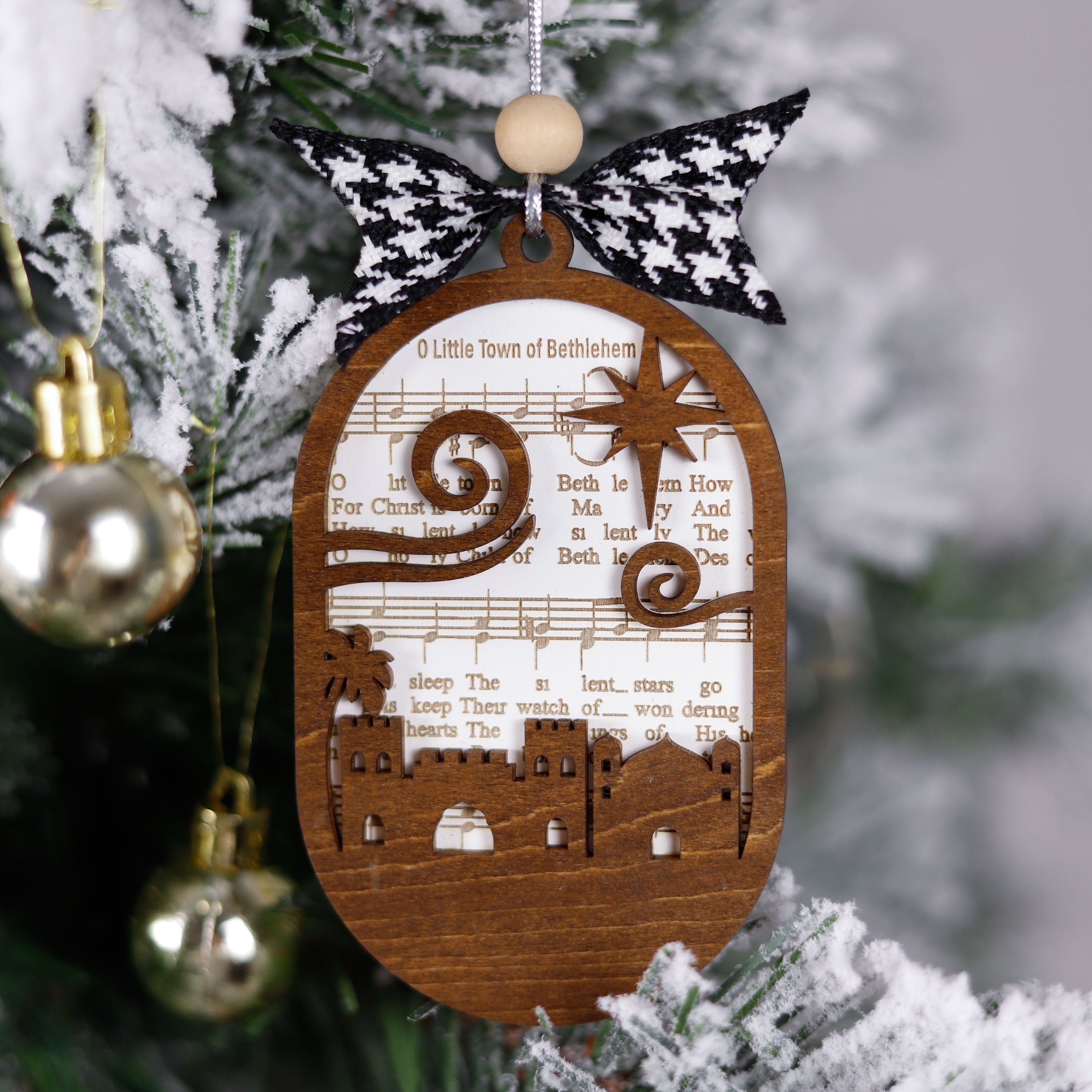 Nativity Scene with Music Sheet Ornament