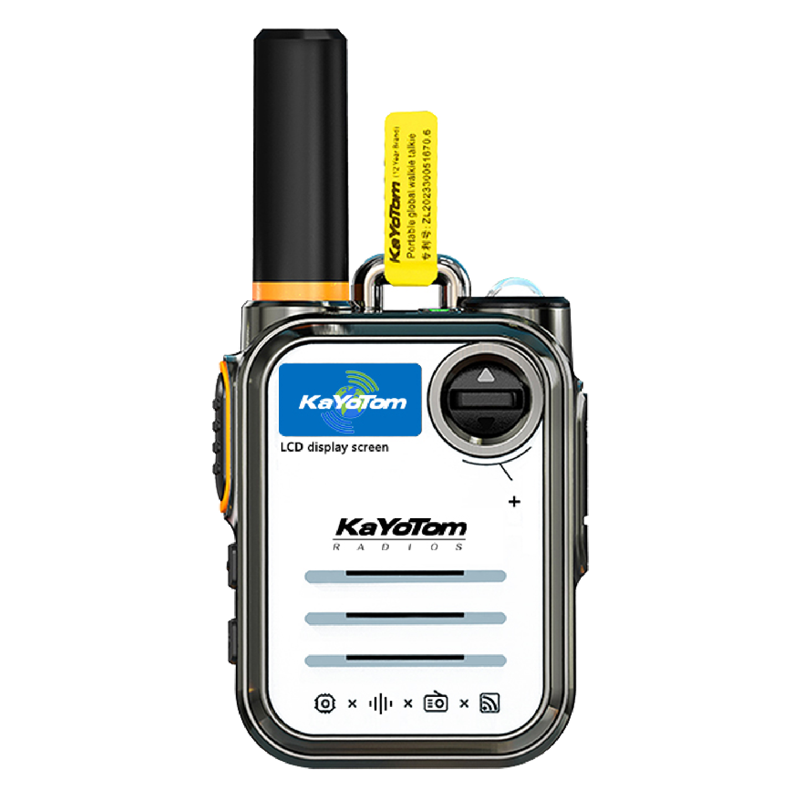 KaYoTom M22 Global Walkie Talkie Unlimited Range Encrypted Two-Way Radio - 72H Battery, Lightweight & LED Flashlight, 172 Countries Coverage