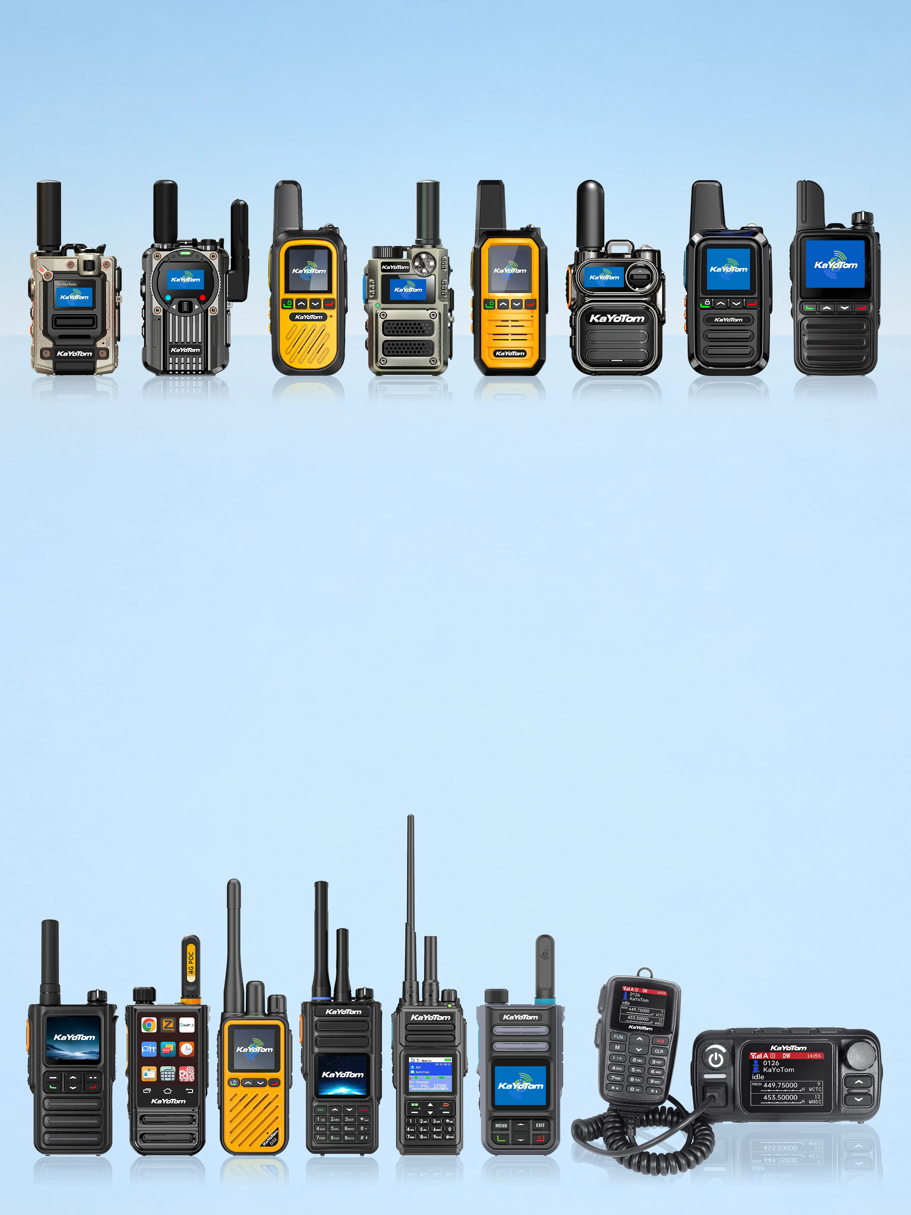KaYoTom professional global walkie-talkie and PoC radio collection