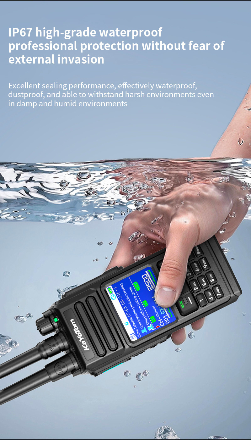 KaYoTom D10 4G POC Radio + UHF/VHF Global Encrypted Walkie Talkie Unlimited Range - Dual PTT Buttons, HD Audio, Ip68 Waterproof, GPS Tracking