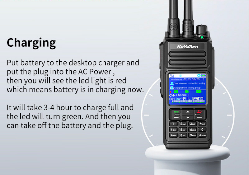 KaYoTom D10 4G POC Radio + UHF/VHF Global Encrypted Walkie Talkie Unlimited Range - Dual PTT Buttons, HD Audio, Ip68 Waterproof, GPS Tracking
