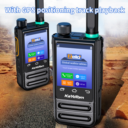 KaYoTom M77 Global Walkie-Talkie: Integrated with Bluetooth, WIFI, and GPS, Capable of Making Calls and Surfing the Internet, Compatible with Walkie-Talkie Platforms like REALPTT, POC-GLOBAL, and ZELLO