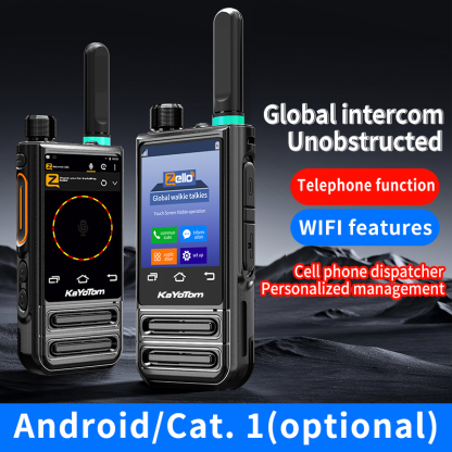 KaYoTom M77 Global Walkie-Talkie: Integrated with Bluetooth, WIFI, and GPS, Capable of Making Calls and Surfing the Internet, Compatible with Walkie-Talkie Platforms like REALPTT, POC-GLOBAL, and ZELLO