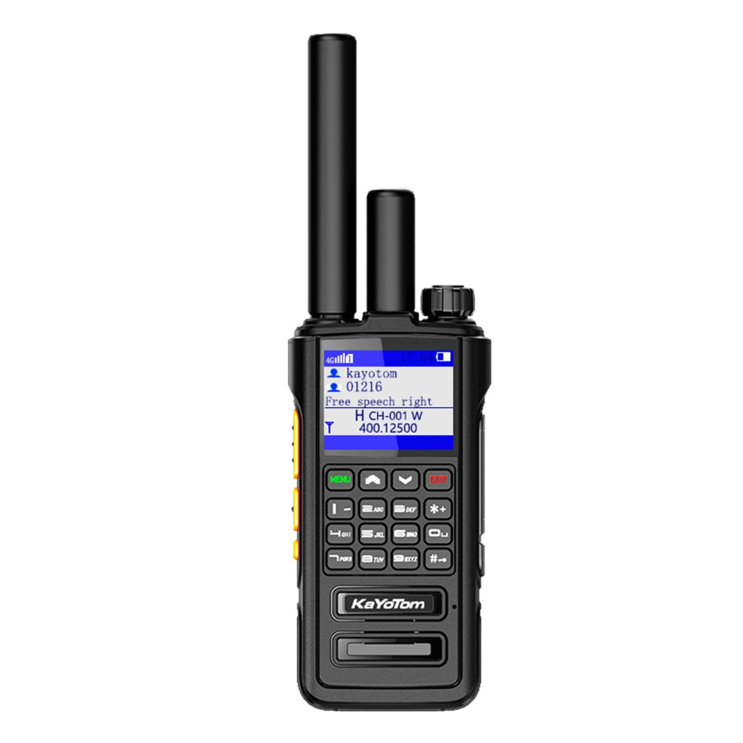 KaYoTom D09 Dual-Mode Global Push-to-Talk Walkie-Talkie with POC + UHF, Waterproof, Long Battery Life and Optional GPS