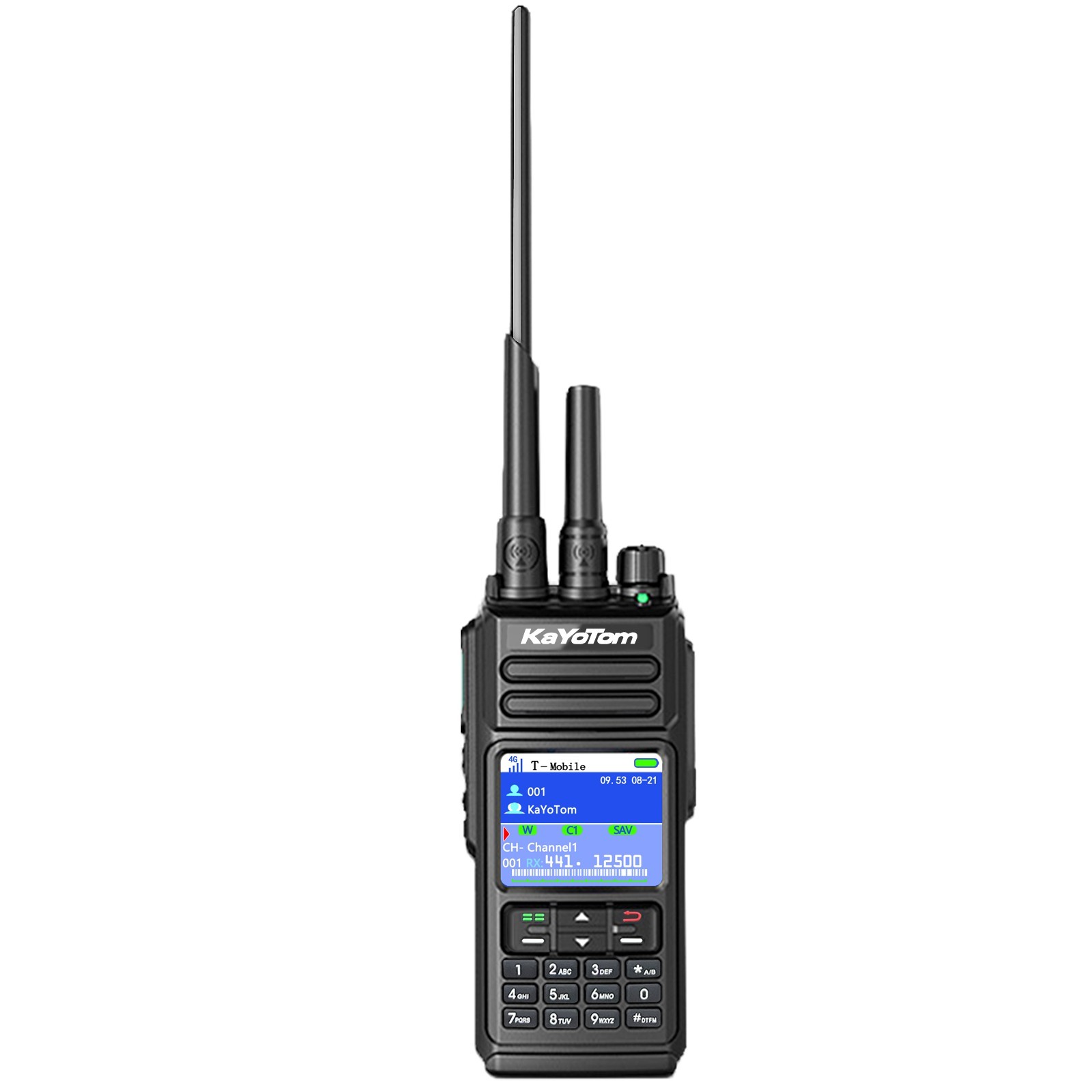 KaYoTom D10 4G POC Radio + UHF/VHF Global Encrypted Walkie Talkie Unlimited Range - Dual PTT Buttons, HD Audio, Ip68 Waterproof, GPS Tracking
