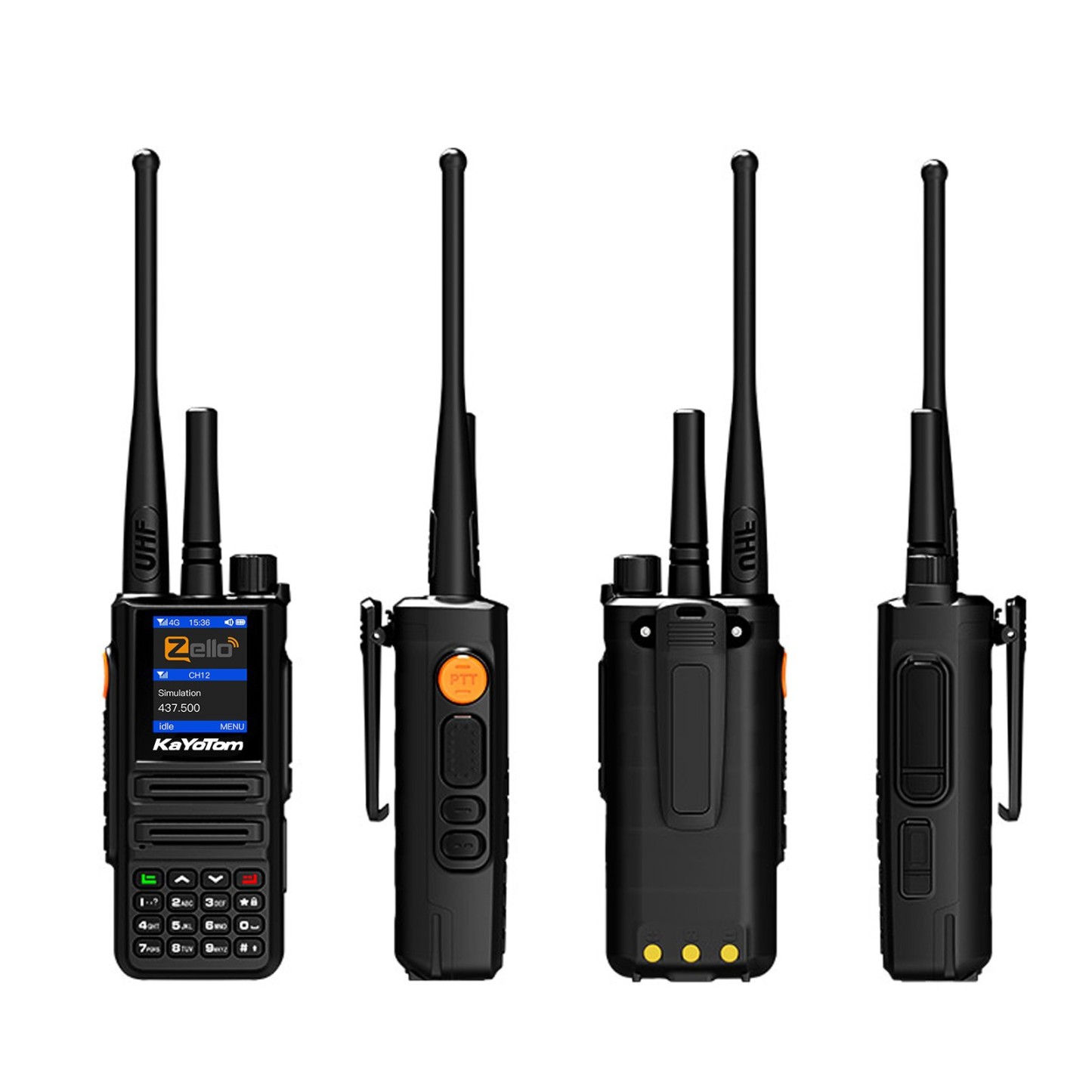 KaYoTom Zello Walkie Talkie - UHF Dual Mode, Public Network & Simulation, Long Range for Versatile Communication