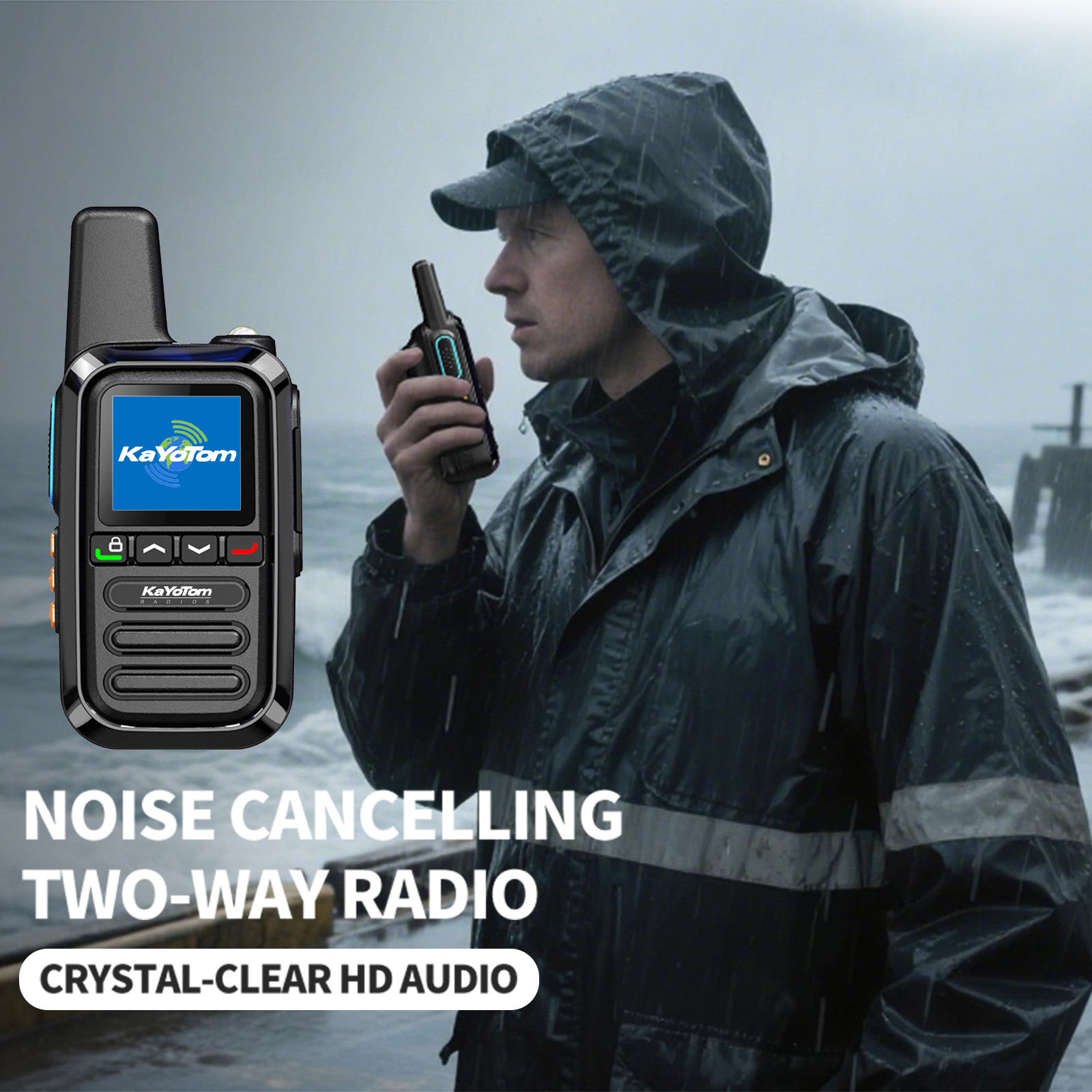 KaYoTom G05 Global Walkie Talkie Unlimited Range Encrypted Two-Way Radio - 72H Battery, HD Audio, Lightweight & LED Flashlight, 172 Countries Coverage