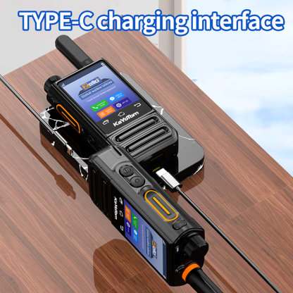 KaYoTom M77 Global Walkie-Talkie: Integrated with Bluetooth, WIFI, and GPS, Capable of Making Calls and Surfing the Internet, Compatible with Walkie-Talkie Platforms like REALPTT, POC-GLOBAL, and ZELLO