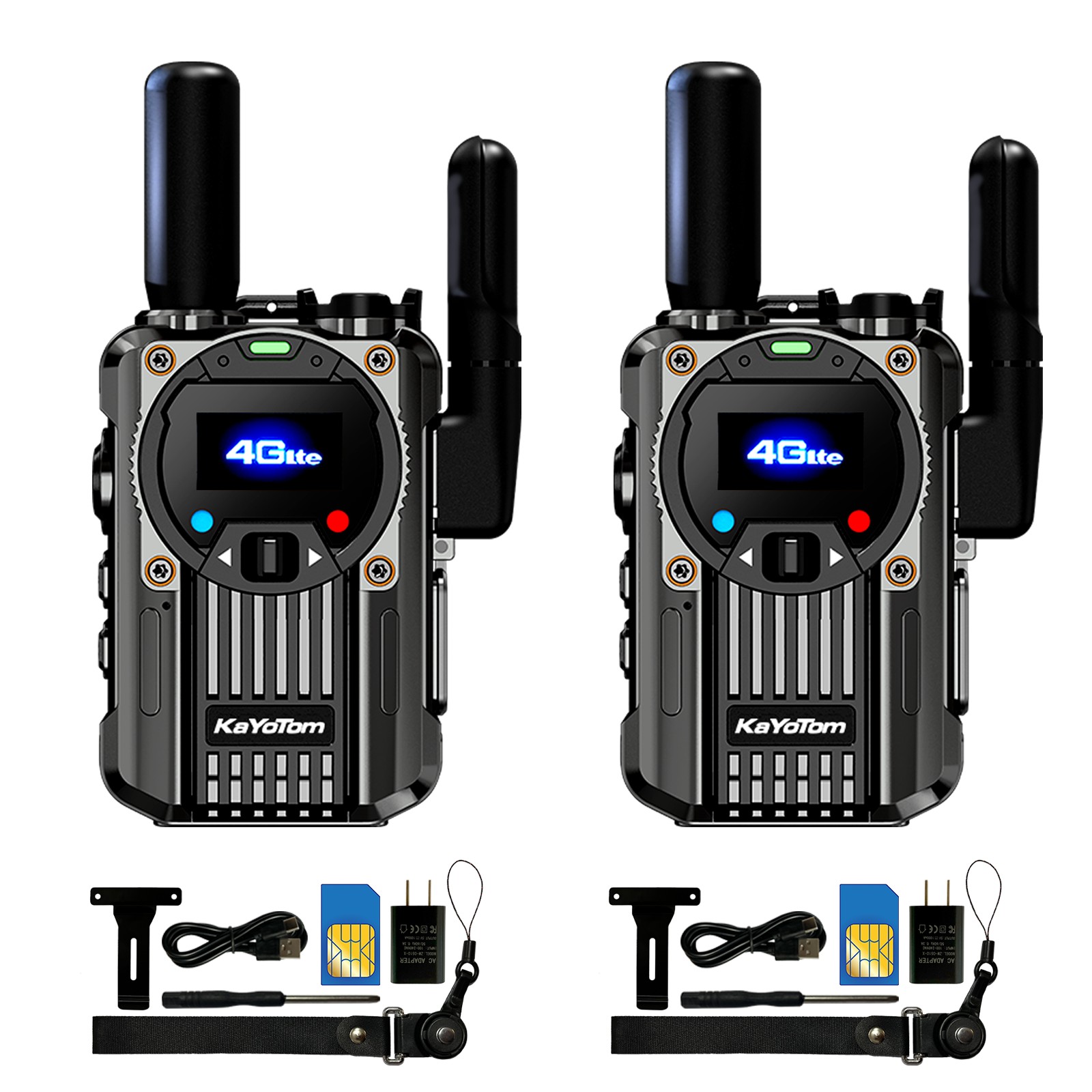 KaYoTom M66 4G Global PTT Walkie-Talkie – 5000-Mile Range, FM Radio & SOS Functions, TYPE-C Fast Charging