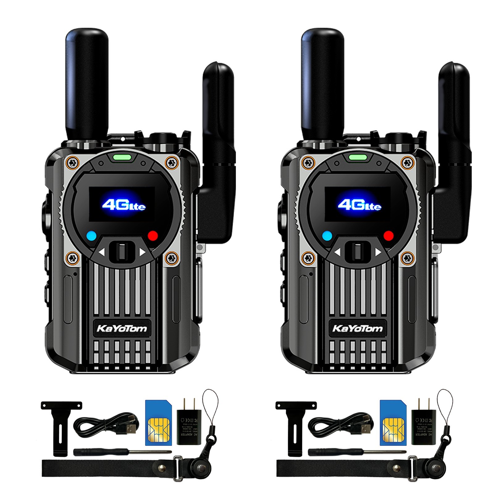 KaYoTom M66 4G Global PTT Walkie-Talkie – 5000-Mile Range, FM Radio & SOS Functions, TYPE-C Fast Charging