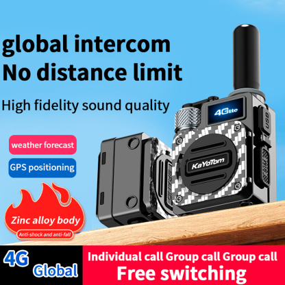 KaYoTom M09 Global Walkie Talkie Unlimited Range Encrypted Two-Way Radio - 72H Battery, HD Audio, Lightweight & Waterproof, 172 Countries Coverage