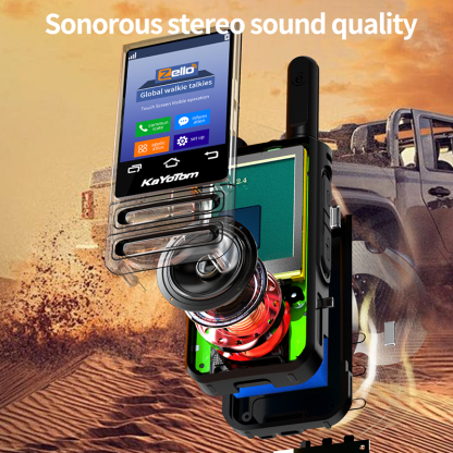 KaYoTom M77 Global Walkie-Talkie: Integrated with Bluetooth, WIFI, and GPS, Capable of Making Calls and Surfing the Internet, Compatible with Walkie-Talkie Platforms like REALPTT, POC-GLOBAL, and ZELLO
