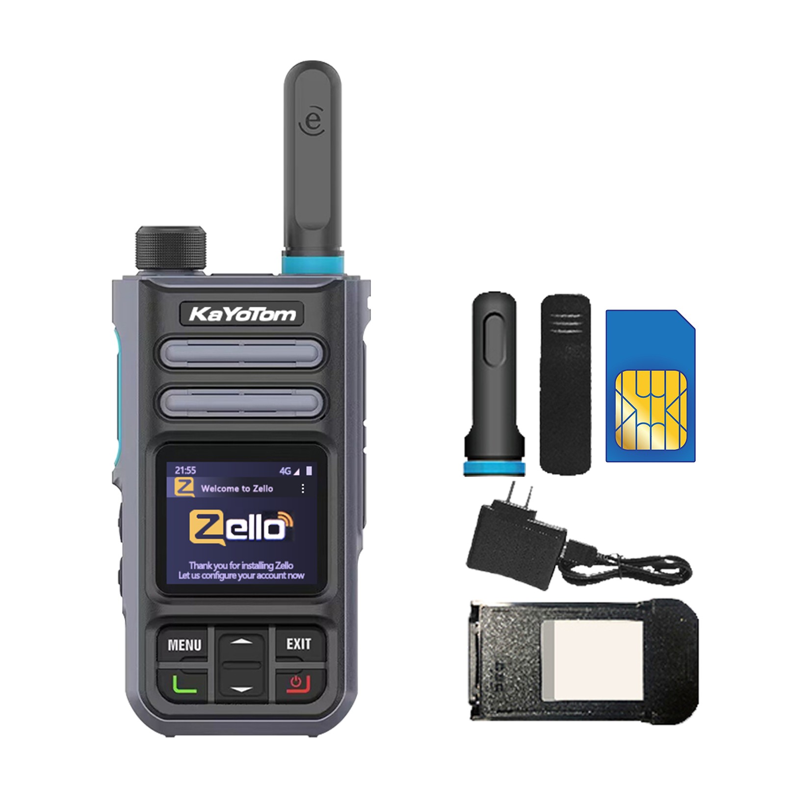Zello PTT Walkie Talkie-KaYoTom M16 ZELLO 4G Global Walkie talkie
