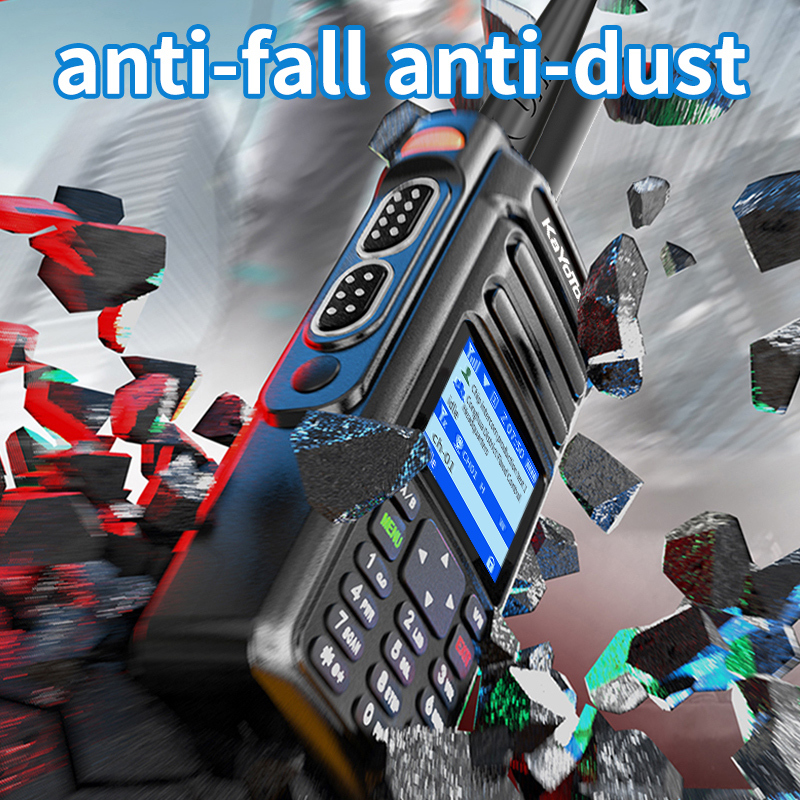 KaYoTom D15 Global Walkie Talkie Professional FM Transceiver - POC Function + Manual Tuning, Long Battery Life, Ideal for Outdoor/Security Use