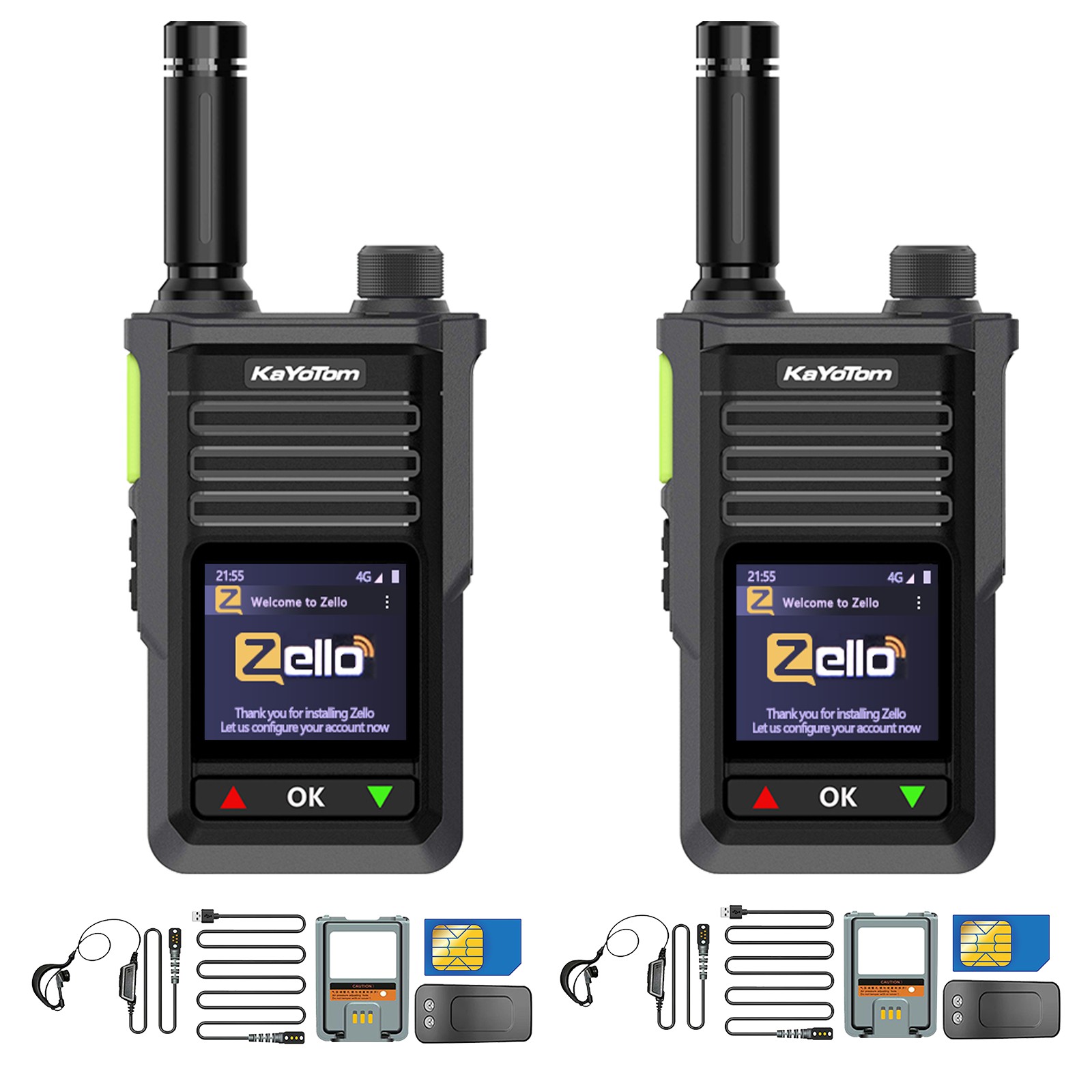 KaYoTom M15 Global Push To Talk (PTT) Walkie-Talkie with Bluetooth / WIFI / GPS / Waterproof