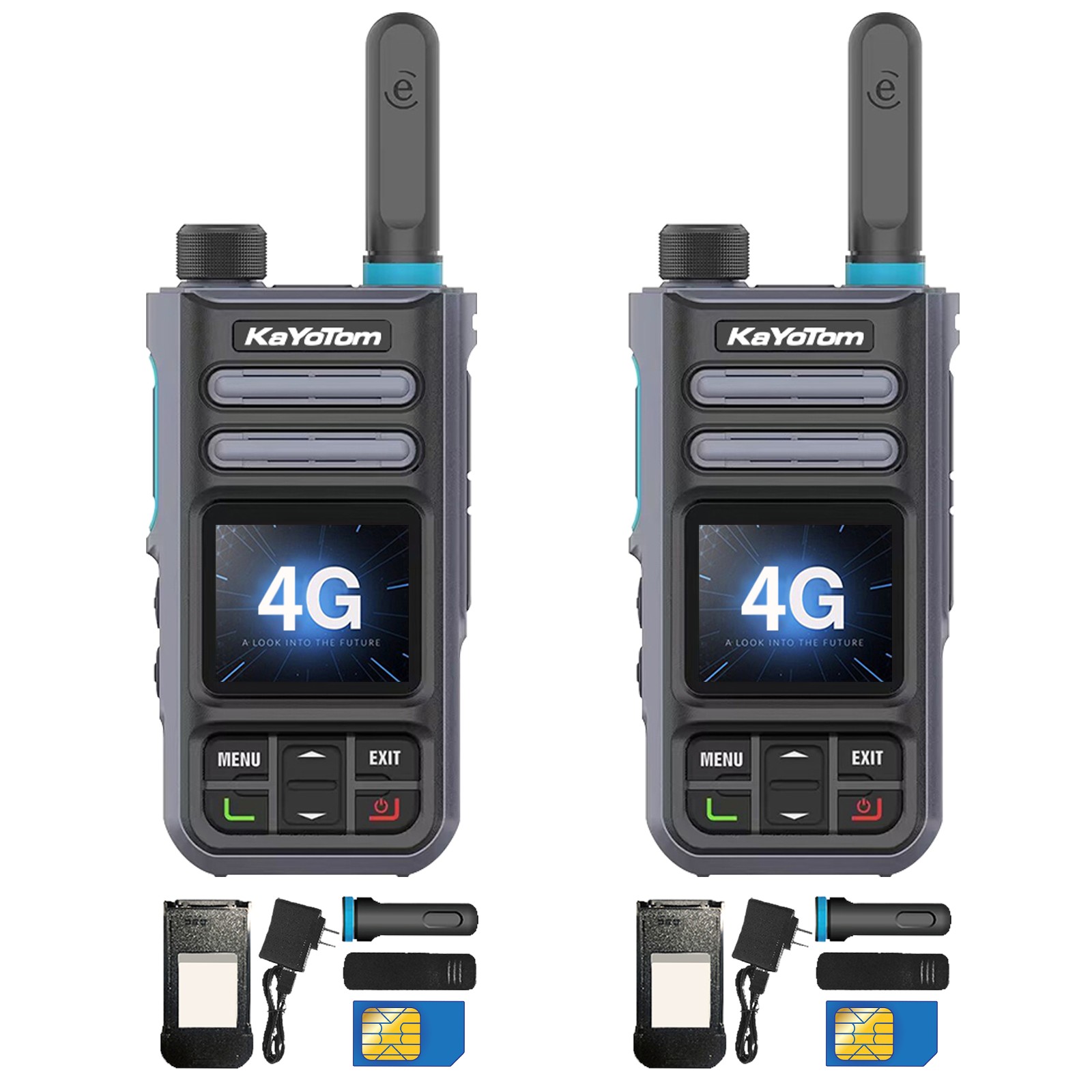 KaYoTom M16 Global Push To Talk (PTT) Walkie-Talkie with Bluetooth / WIFI / GPS
