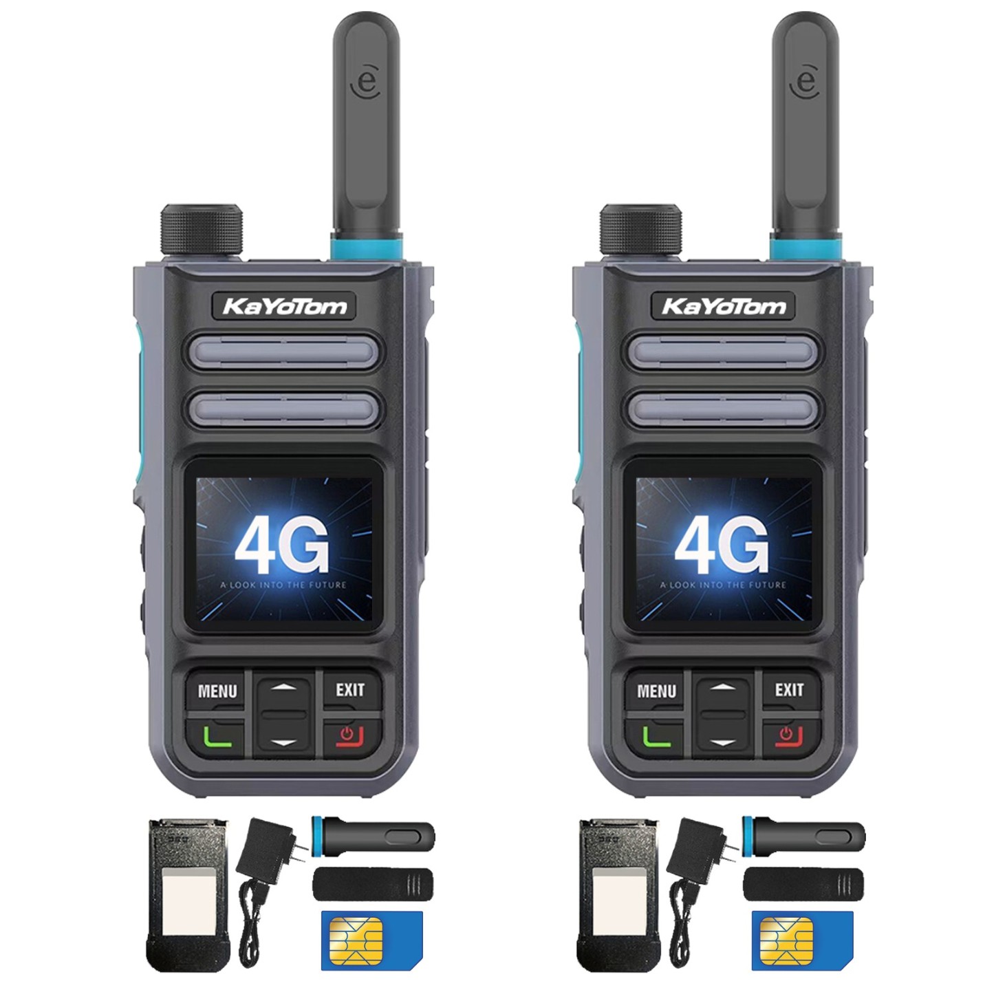 KaYoTom M16 Global Push To Talk (PTT) Walkie-Talkie with Bluetooth / WIFI / GPS