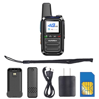 KaYoTom G05 Global PTT Walkie Talkie - 5000 Miles Range, Built-in SIM, 200 Channels, Instant Use & LED Illumination