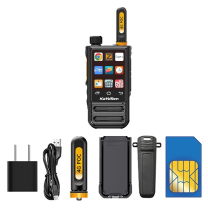 KaYoTom M77 Global Walkie-Talkie: Integrated with Bluetooth, WIFI, and GPS, Capable of Making Calls and Surfing the Internet, Compatible with Walkie-Talkie Platforms like REALPTT, POC-GLOBAL, and ZELLO