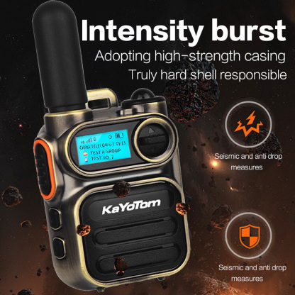 Rechargeable two-way radio with 100+ channels – perfect for RV trips and family outings