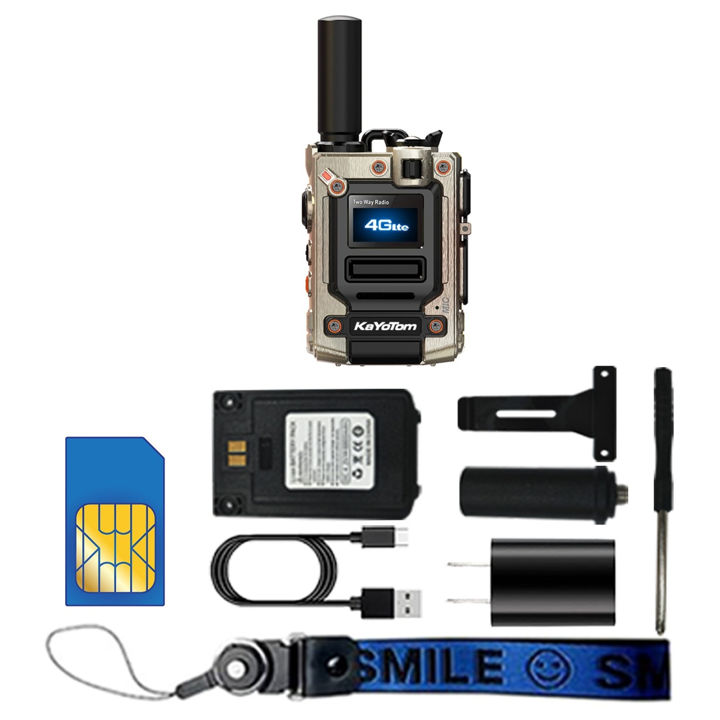 KaYoTom M08 4G Global Walkie-Talkie - Compact Design, 5,000-Mile Range, Advanced PTT Functionality
