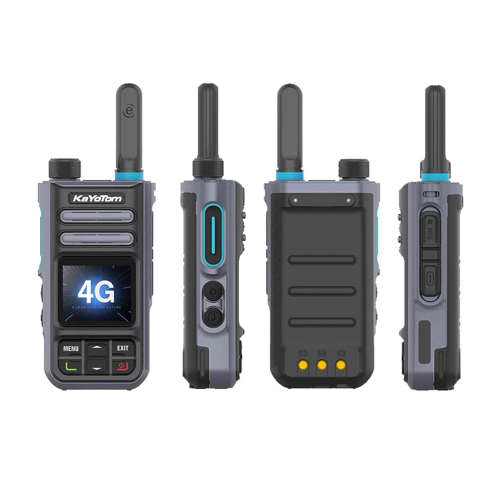 KaYoTom M16 Global Push To Talk (PTT) Walkie-Talkie with Bluetooth / WIFI / GPS
