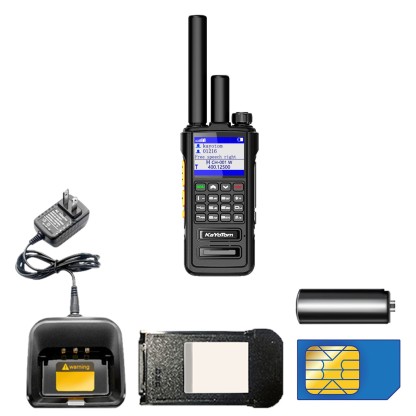KaYoTom D09 Dual-Mode Global Push-to-Talk Walkie-Talkie with POC + UHF, Waterproof, Long Battery Life and Optional GPS