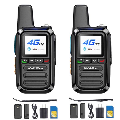 KaYoTom G05 Global PTT Walkie Talkie - 5000 Miles Range, Built-in SIM, 200 Channels, Instant Use & LED Illumination