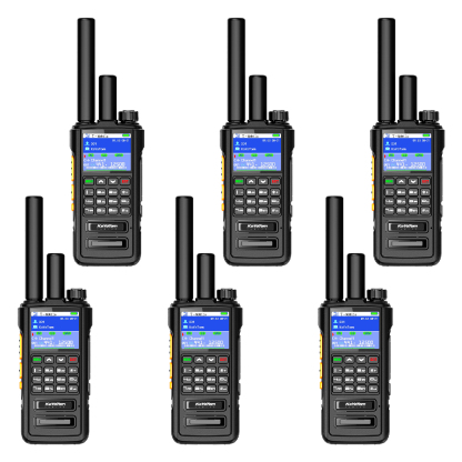 KaYoTom D09 4G POC Radio + UHF Global Encrypted Walkie Talkie Unlimited Range - Dual PTT Buttons, HD Audio, Ip67 Waterproof, GPS Tracking