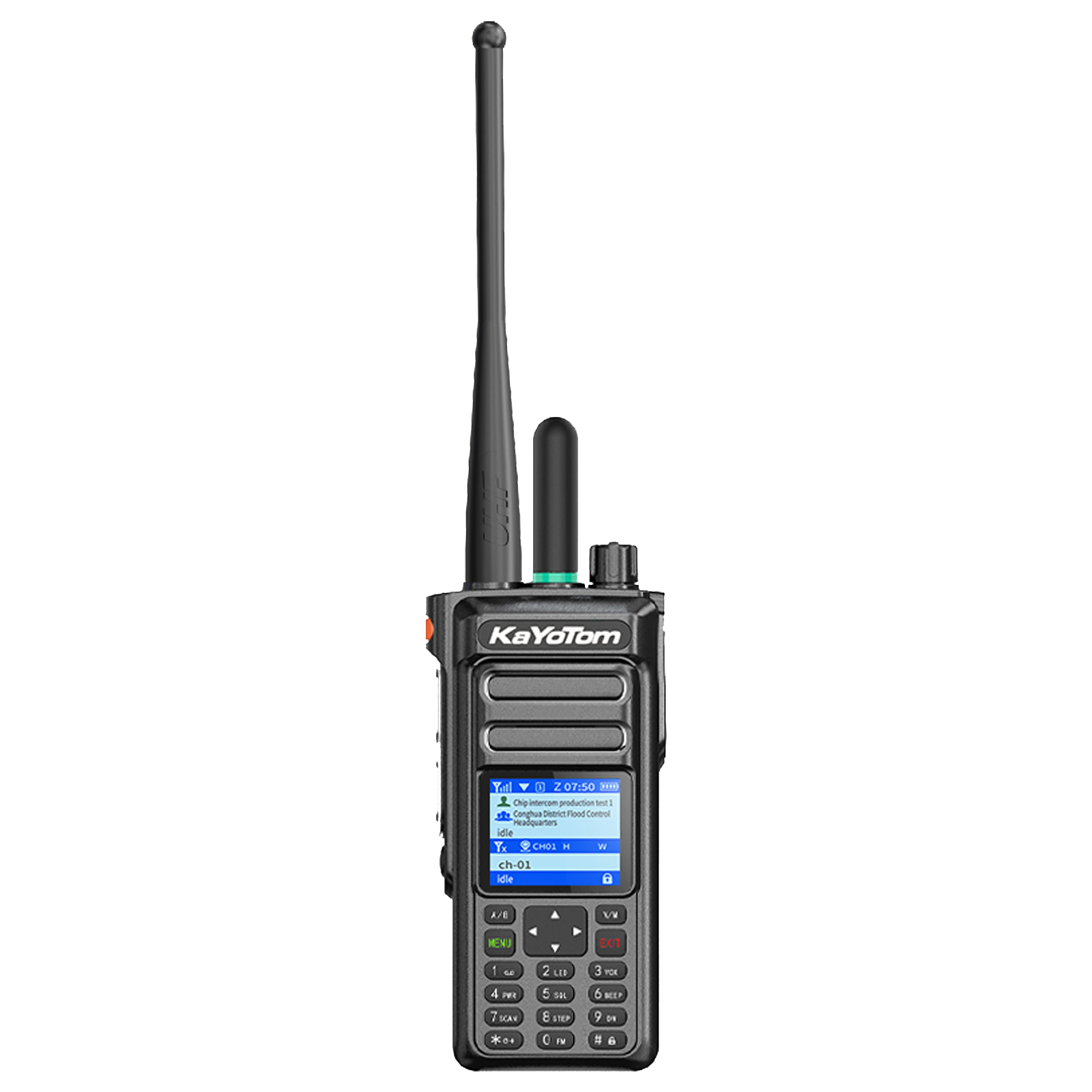 KaYoTom D15 Global Walkie Talkie Professional FM Transceiver - POC Function + Manual Tuning, Long Battery Life, Ideal for Outdoor/Security Use