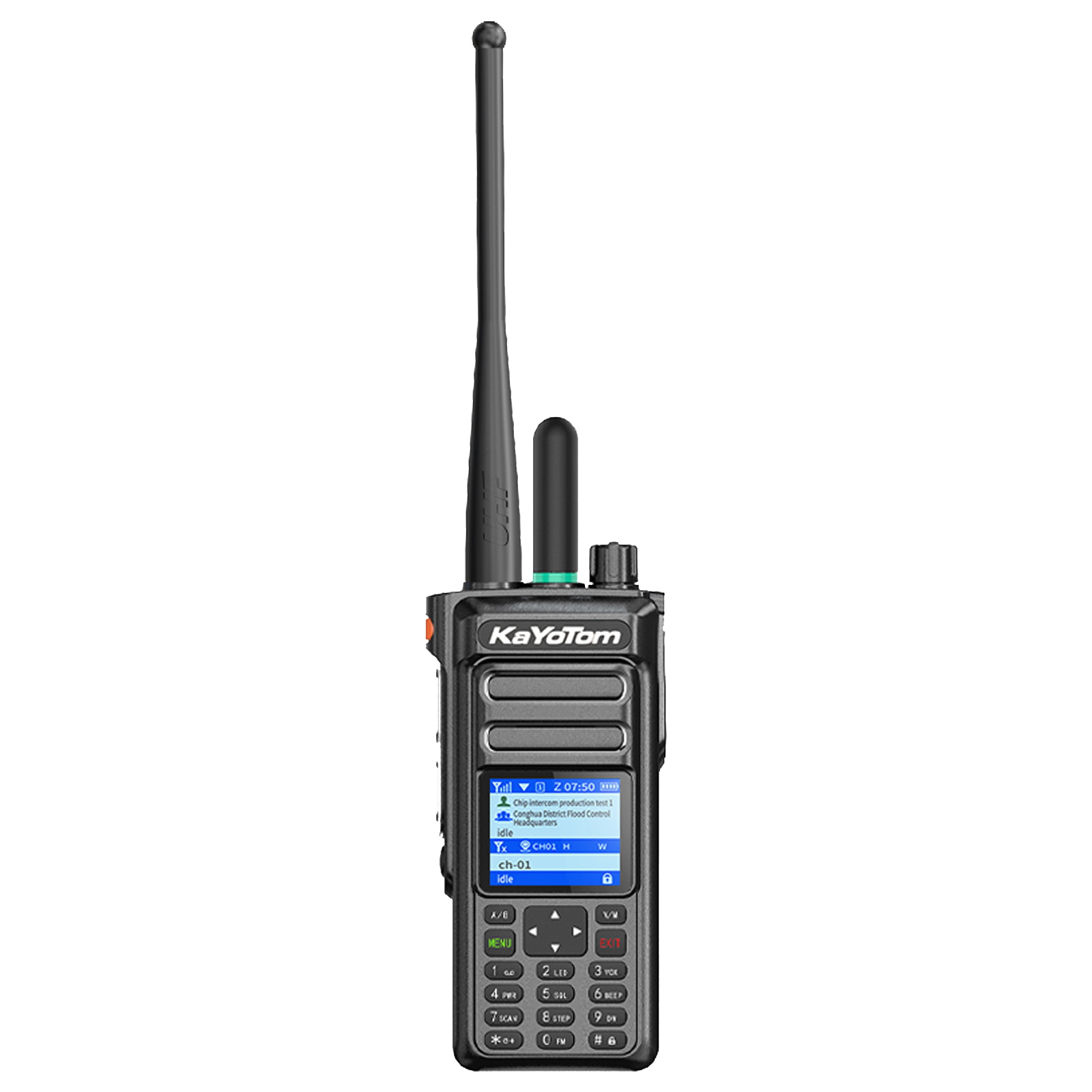 KaYoTom D15 Global Walkie Talkie Professional FM Transceiver - POC Function + Manual Tuning, Long Battery Life, Ideal for Outdoor/Security Use