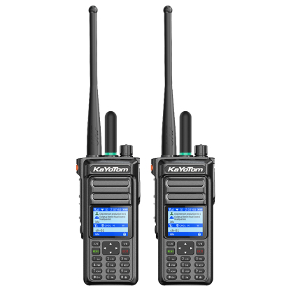 KaYoTom D15 Global Walkie Talkie Professional FM Transceiver - POC Function + Manual Tuning, Long Battery Life, Ideal for Outdoor/Security Use