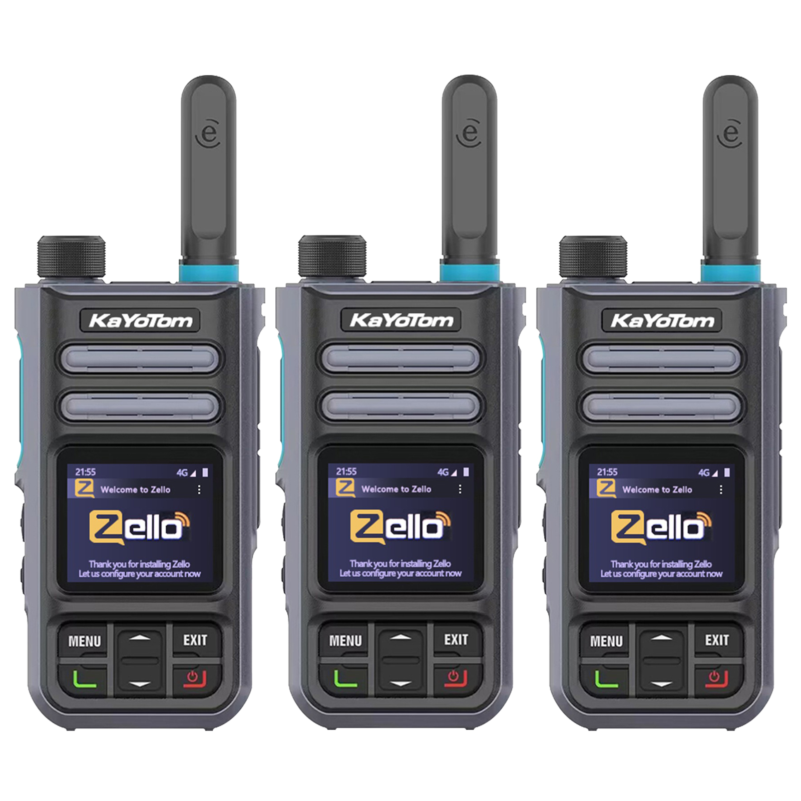 KaYoTom M16 Zello POC Global Encrypted Walkie Talkie Unlimited Range - IP67 waterproof, GPS tracking,  WiFi & Bluetooth, 72H Battery, 172 Countries Coverage