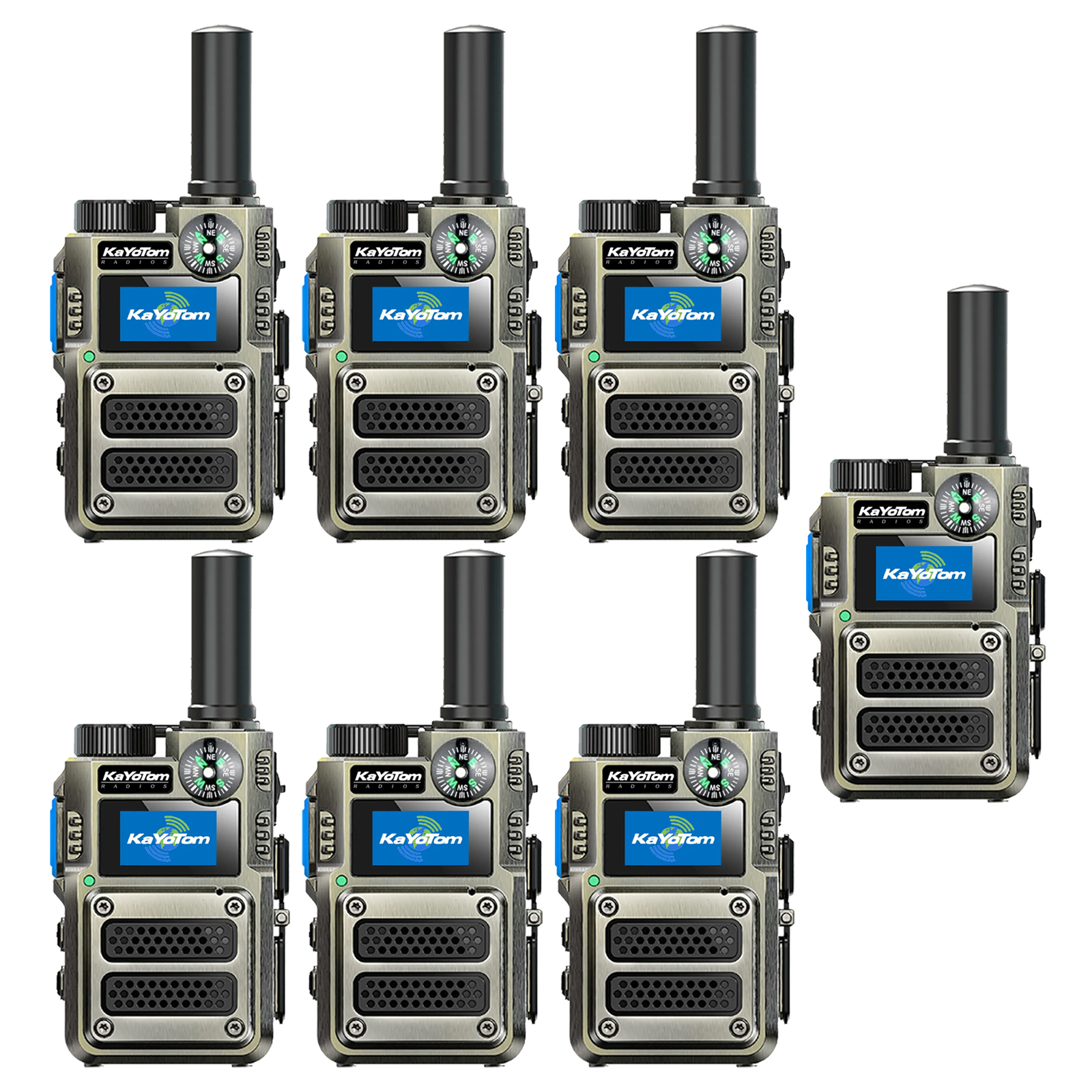 KaYoTom M12 Global LTE Walkie Talkie – Long Range Two-Way Radio, Unlimited Distance, No License Required, Built-in Flashlight & Compass, Secure PTT for Outdoor, Security & Business