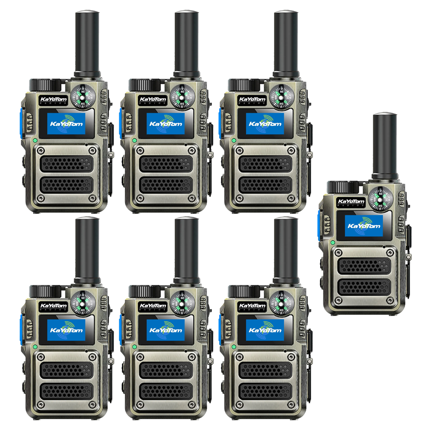 KaYoTom M12 Global LTE Walkie Talkie – Long Range Two-Way Radio, Unlimited Distance, No License Required, Built-in Flashlight & Compass, Secure PTT for Outdoor, Security & Business