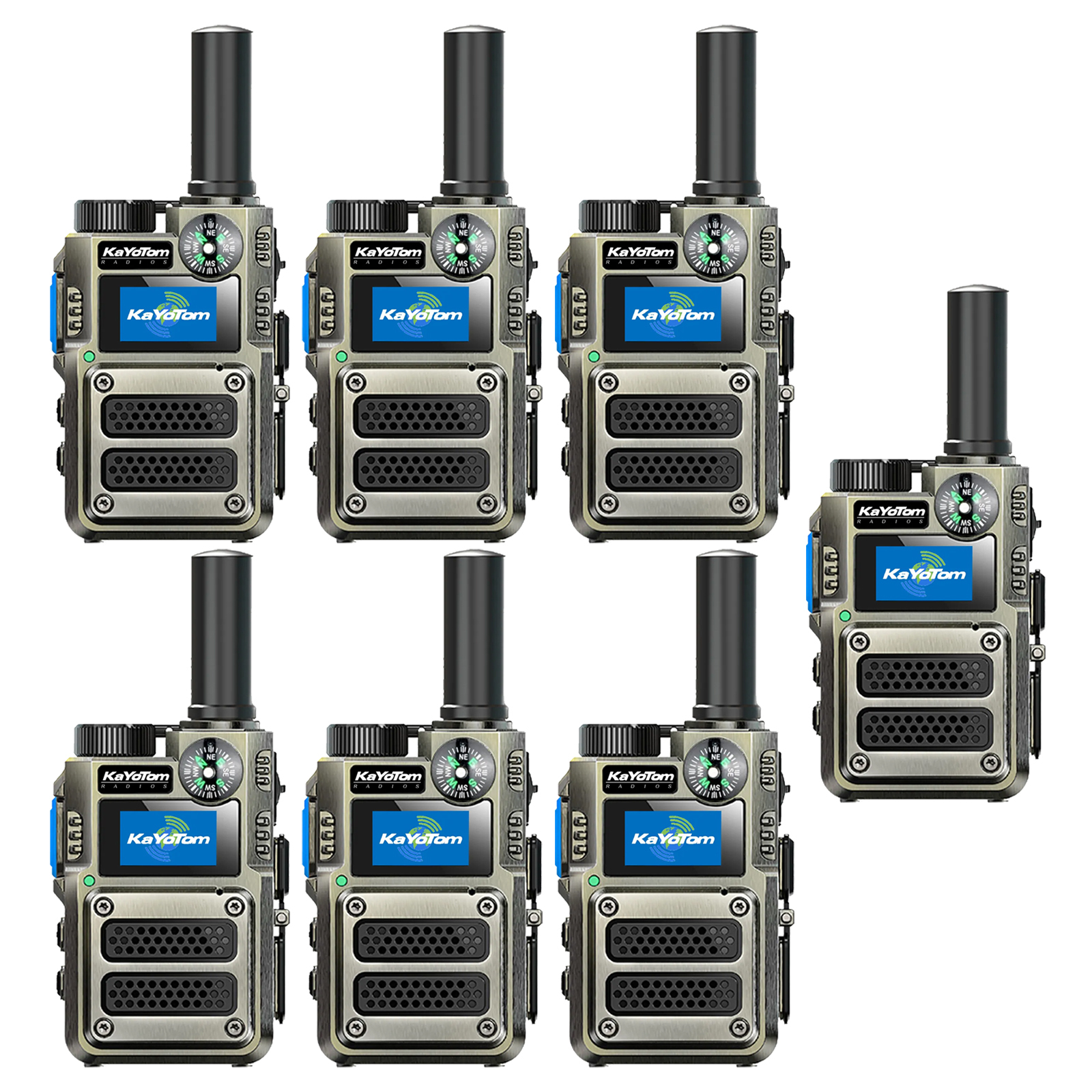 KaYoTom M12 Global LTE Walkie Talkie – Long Range Two-Way Radio, Unlimited Distance, No License Required, Built-in Flashlight & Compass, Secure PTT for Outdoor, Security & Business