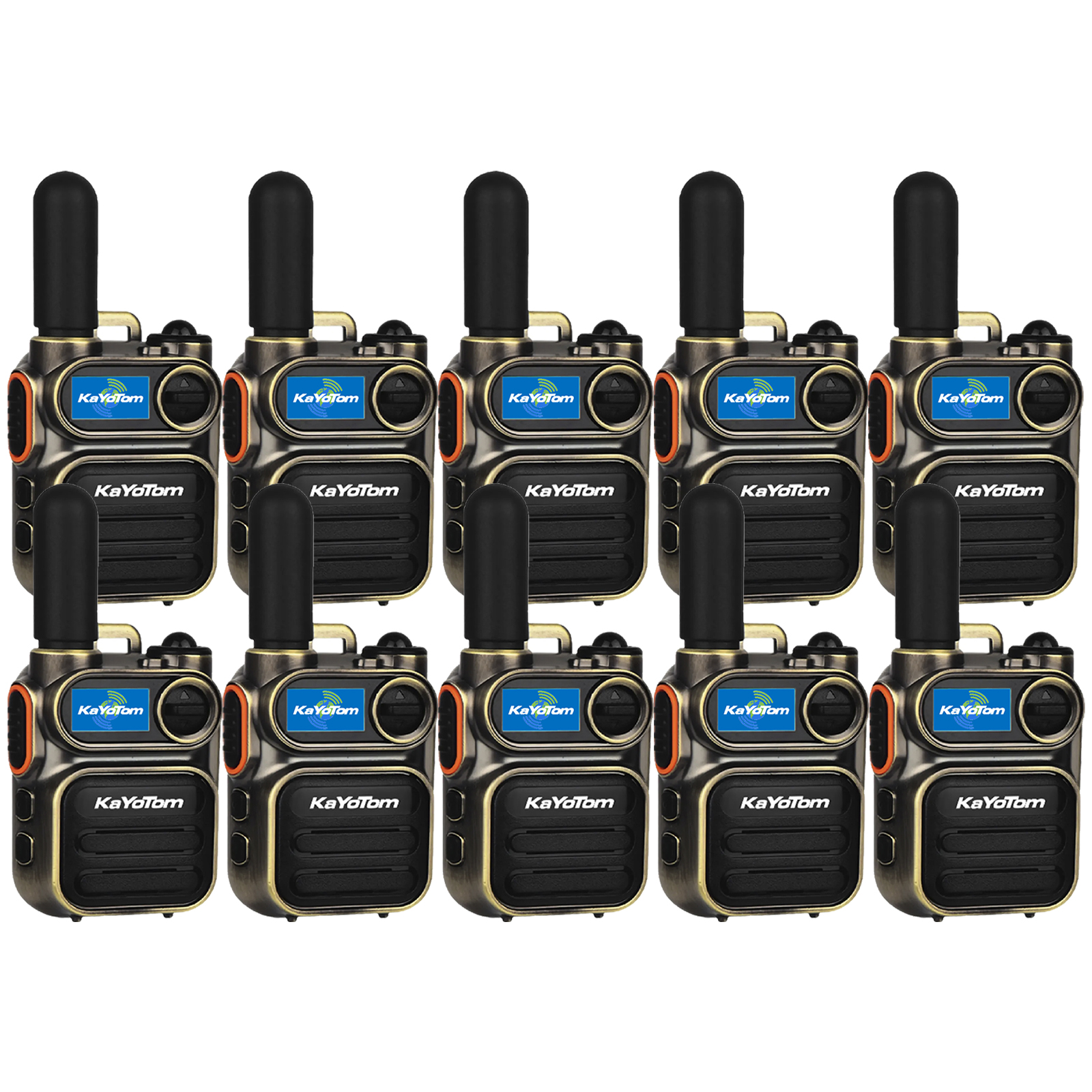 KaYoTom M11 Long Range Walkie Talkie – Global Two-Way Radio with Encrypted Communication, Unlimited Range, 72H Battery Life, HD Audio, Lightweight Design & Built-In LED Flashlight