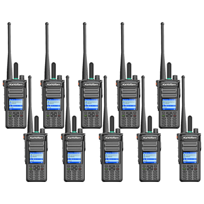 KaYoTom D15 Global Walkie Talkie Professional FM Transceiver - POC Function + Manual Tuning, Long Battery Life, Ideal for Outdoor/Security Use